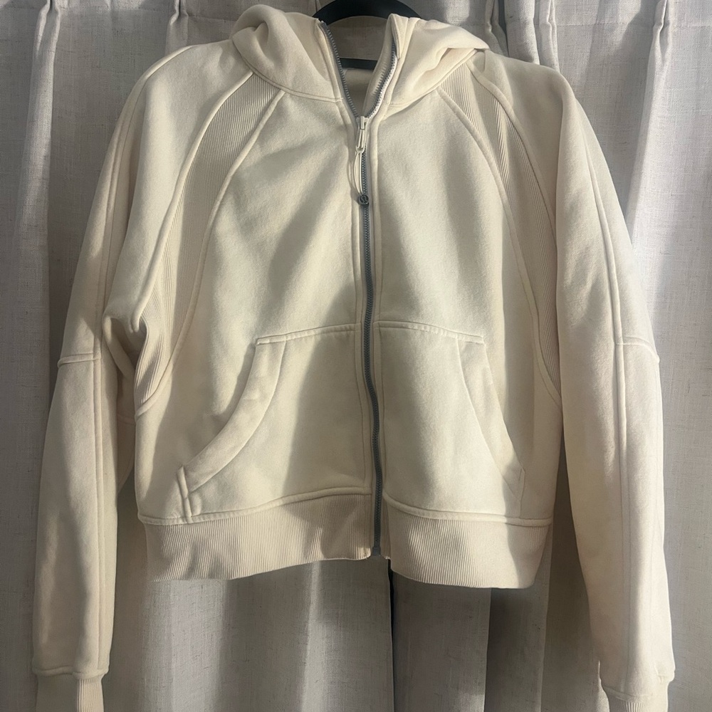 Cream Lululemon Scuba Full Zip
